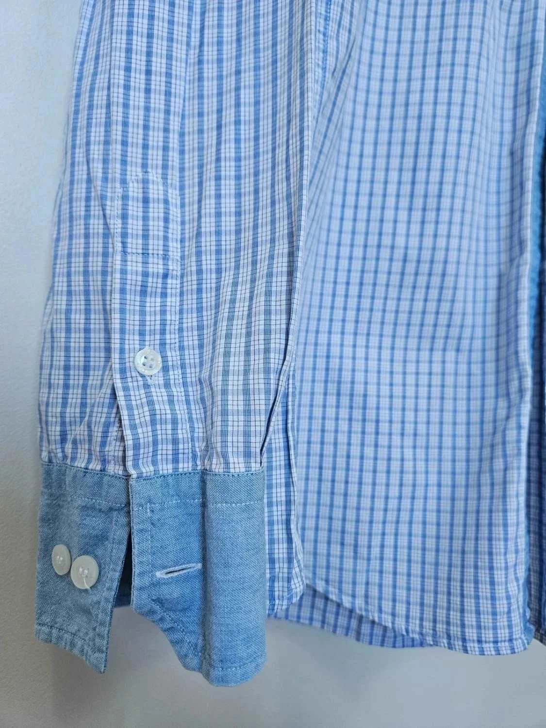 Chemise D&G Dolce & Gabbana BRAD à carreaux bleus col denim taille 40/M - Photo 5/10