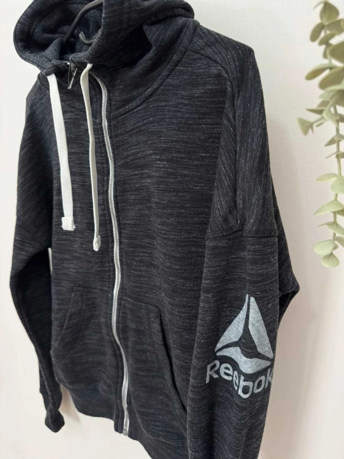 Sweat à capuche zippé Reebok gris foncé taille XS - FP251285 - Photo 3/9