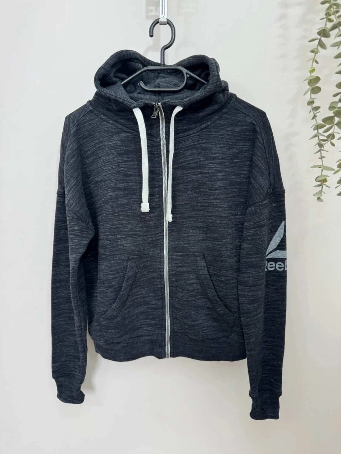 Sweat à capuche zippé Reebok gris foncé taille XS - FP251285 - Photo 2/9