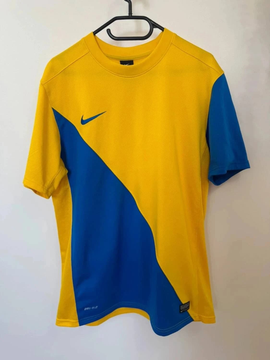 Tee-shirt Nike Dri-Fit Authentic jaune et bleu taille L - Photo 5/7
