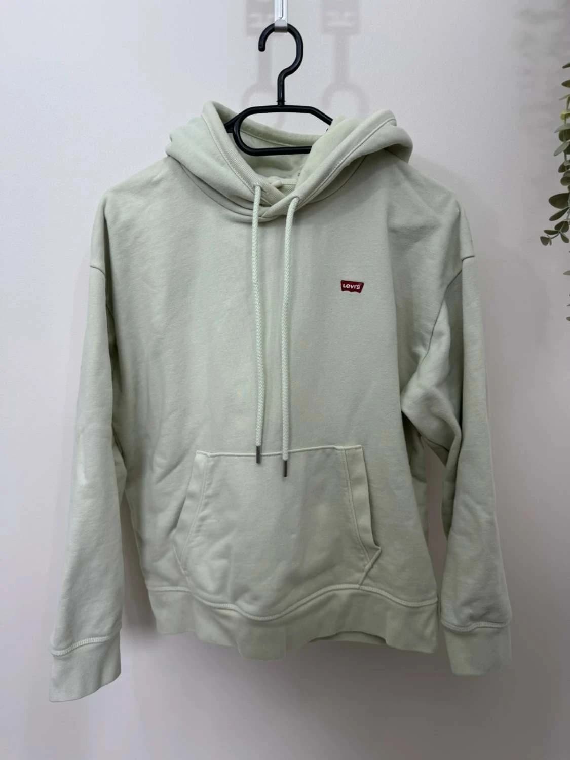 Sweat à capuche hoodie Levi’s coton vert pastel logo poitrine taille S - FP2512110 - Photo 3/7