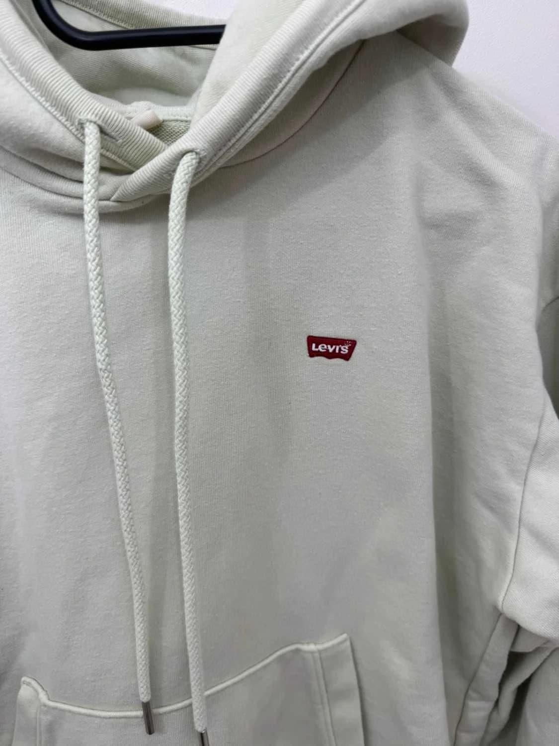 Sweat à capuche hoodie Levi’s coton vert pastel logo poitrine taille S - FP2512110 - Photo 4/7