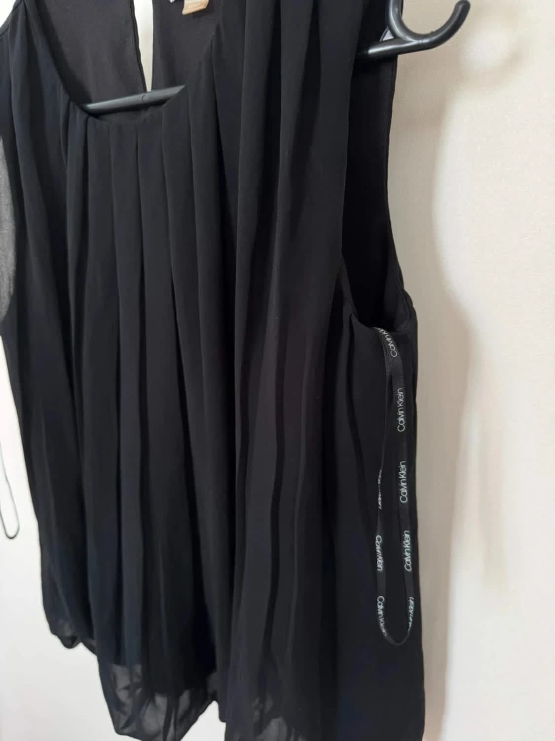 Top plissé sans manches Calvin Klein noir taille S - Photo 3/6