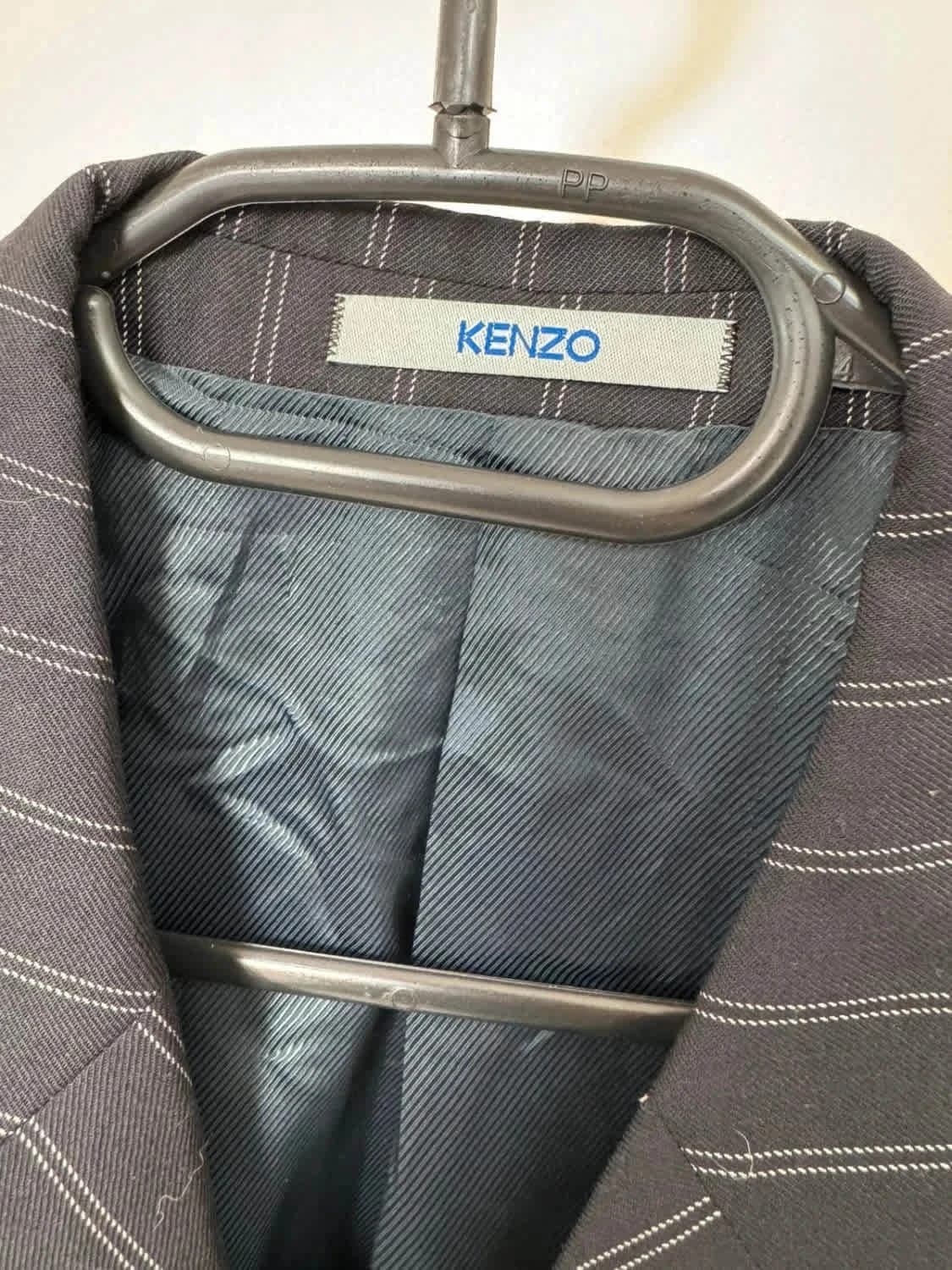Blazer bleu foncé/noir à rayures Kenzo en laine taille 48/M - Photo 3/11