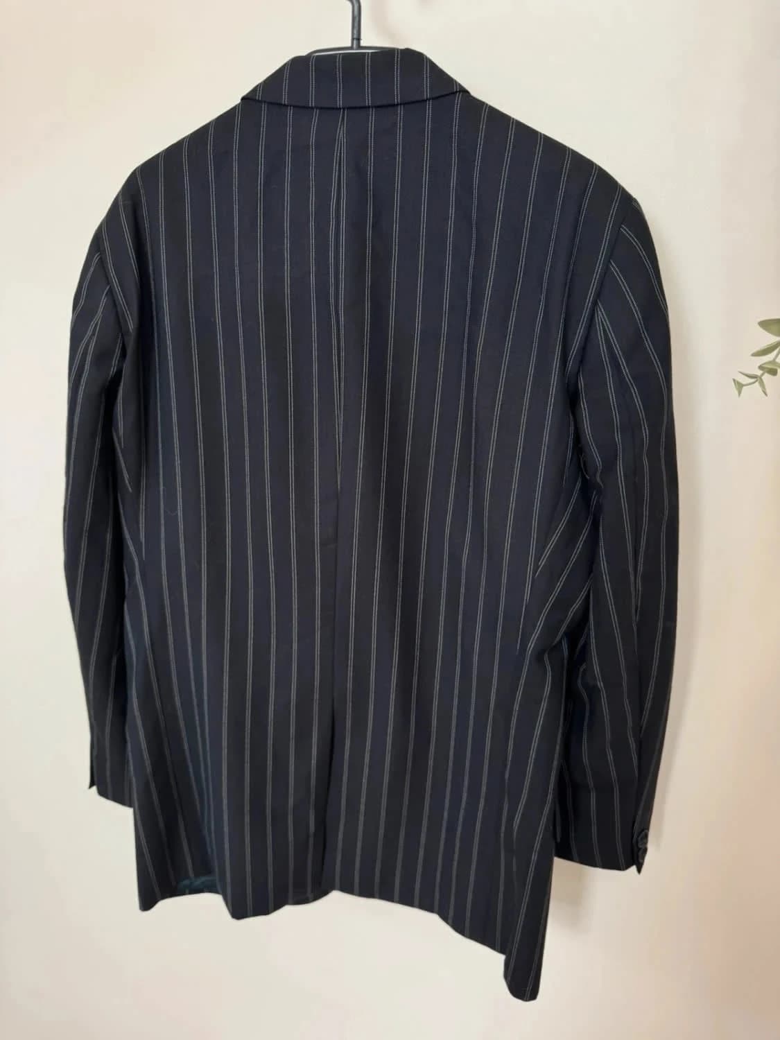 Blazer bleu foncé/noir à rayures Kenzo en laine taille 48/M - Photo 9/11