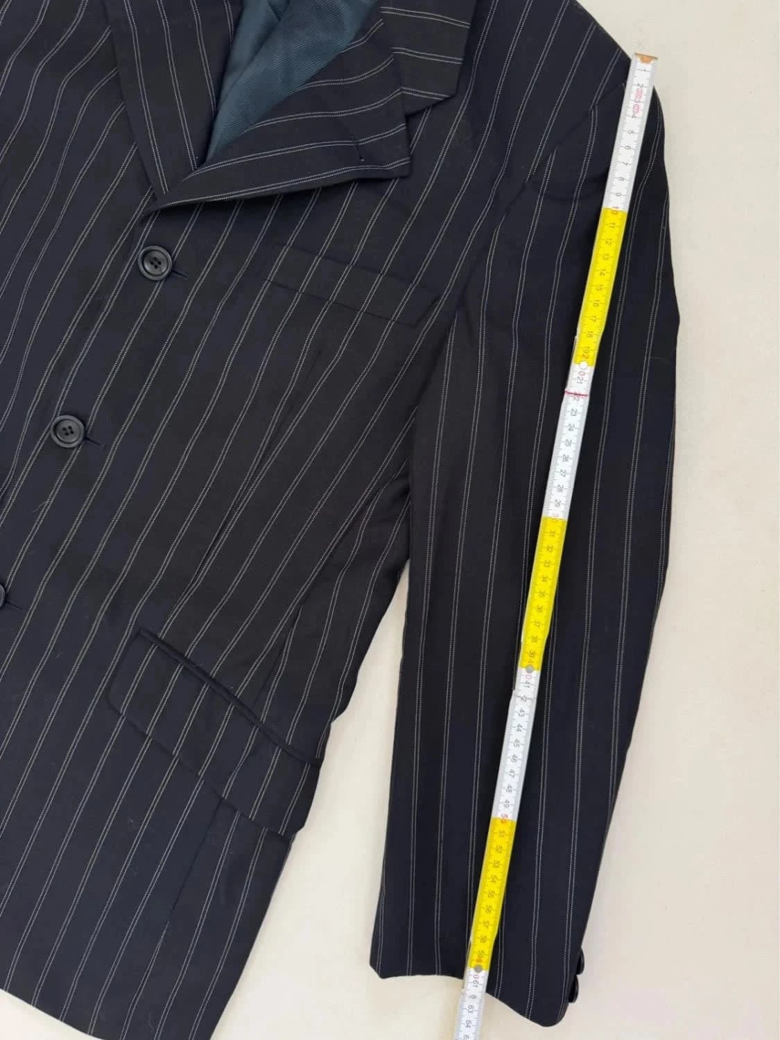 Blazer bleu foncé/noir à rayures Kenzo en laine taille 48/M - Photo 11/11