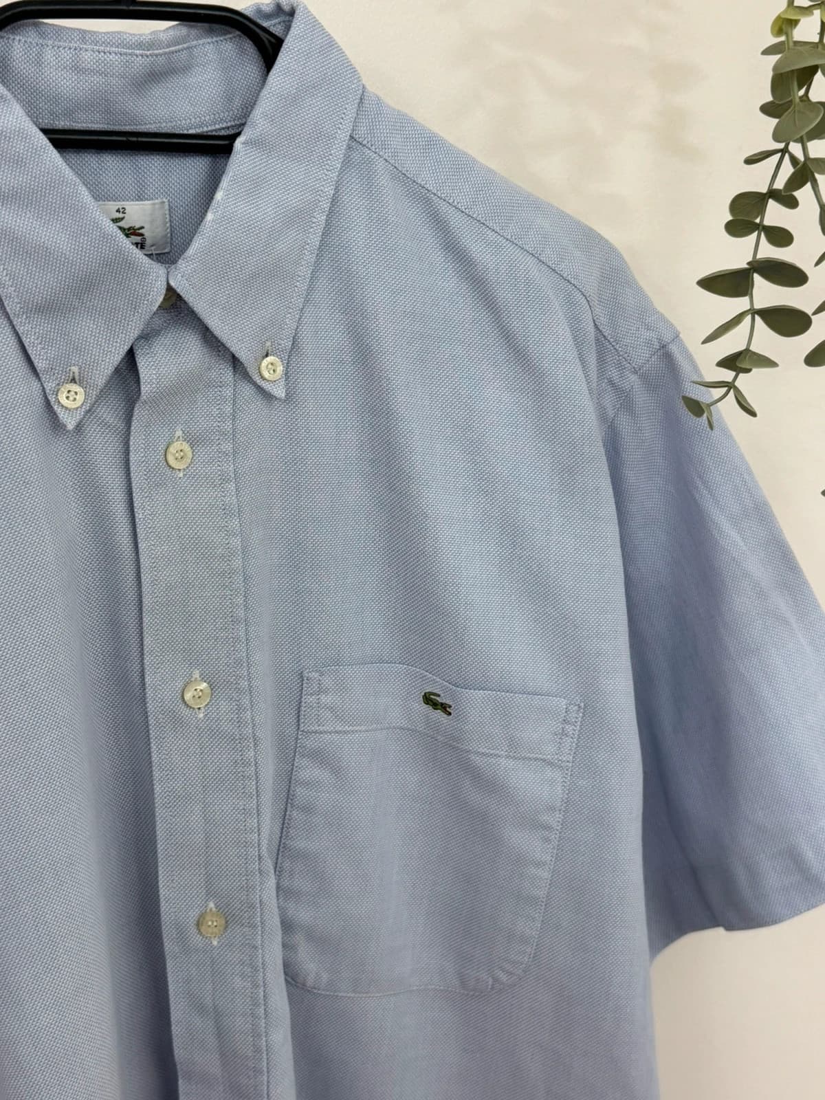 Chemise manches courtes Lacoste coton bleu ciel taille 42/XL - FP260190 - Photo 3/8