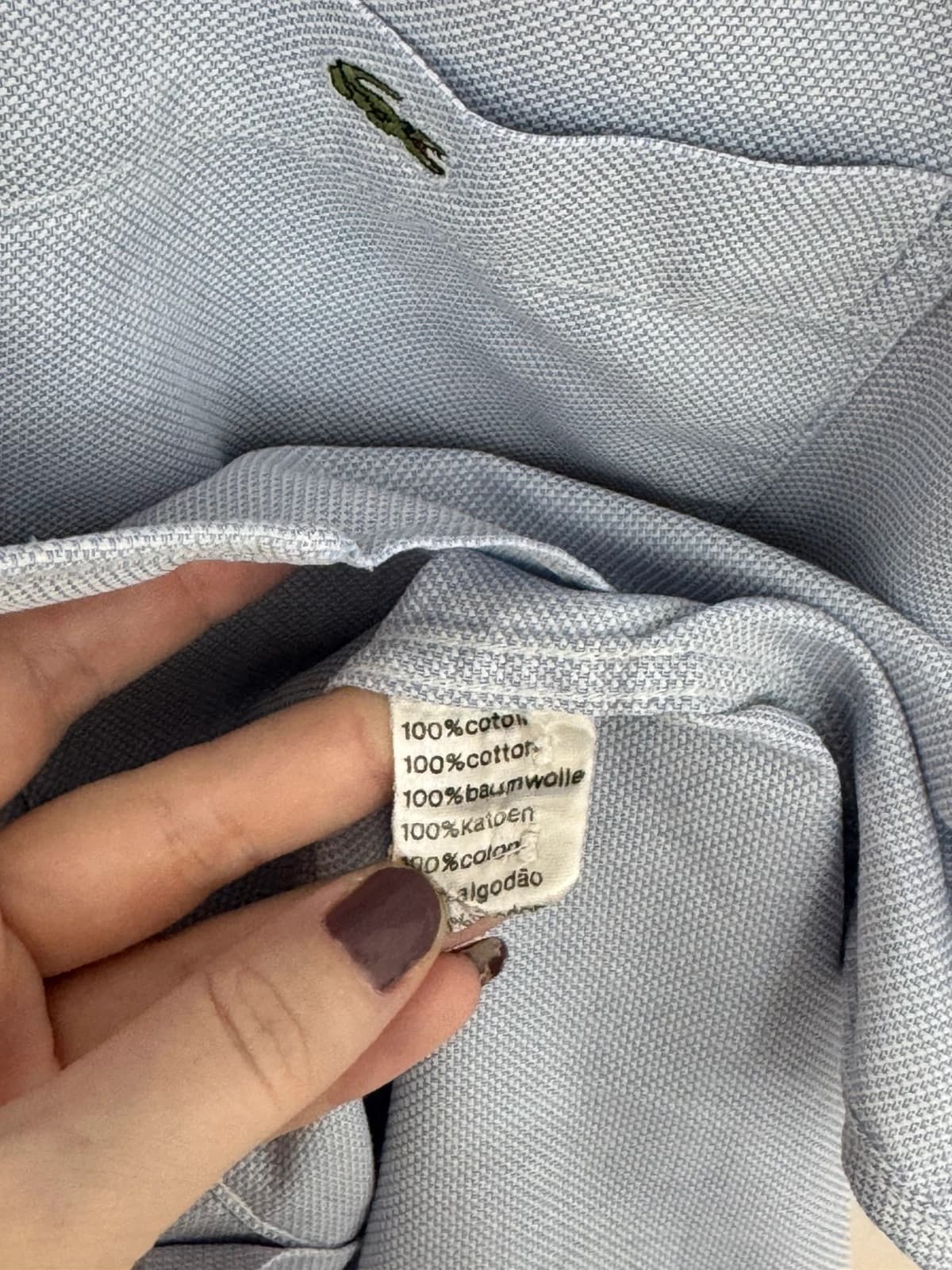 Chemise manches courtes Lacoste coton bleu ciel taille 42/XL - FP260190 - Photo 5/8