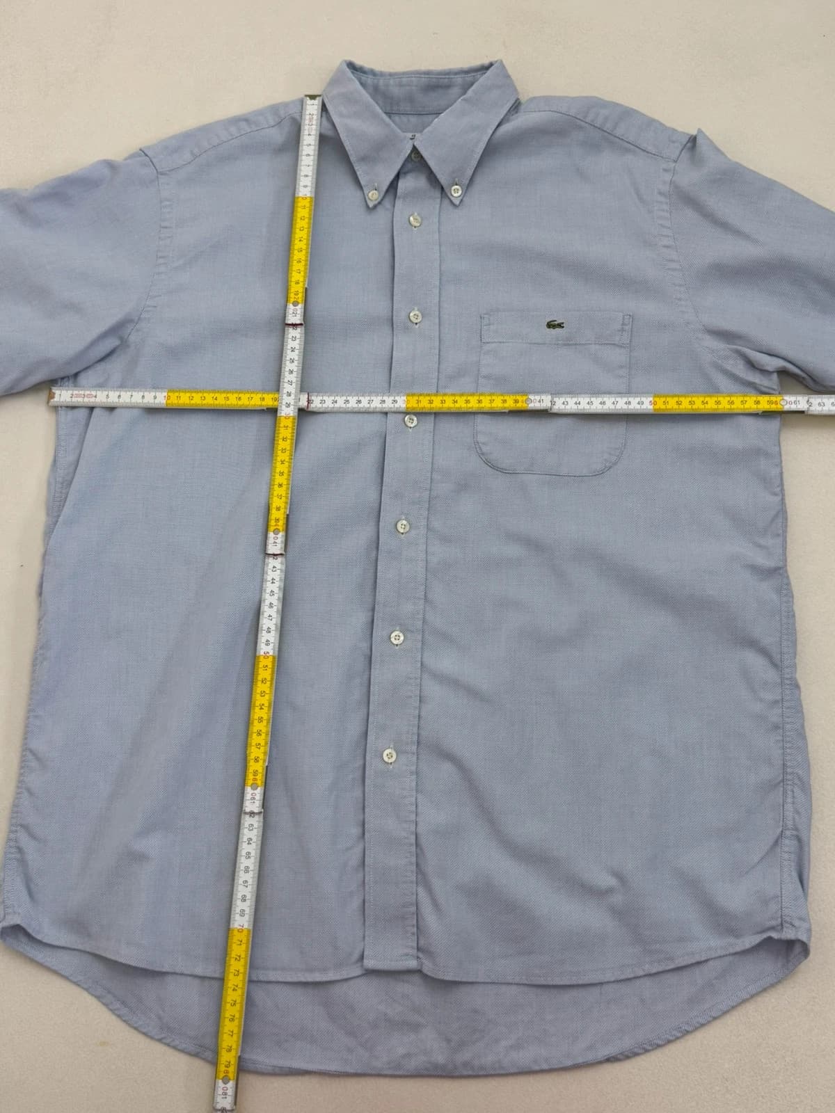 Chemise manches courtes Lacoste coton bleu ciel taille 42/XL - FP260190 - Photo 8/8