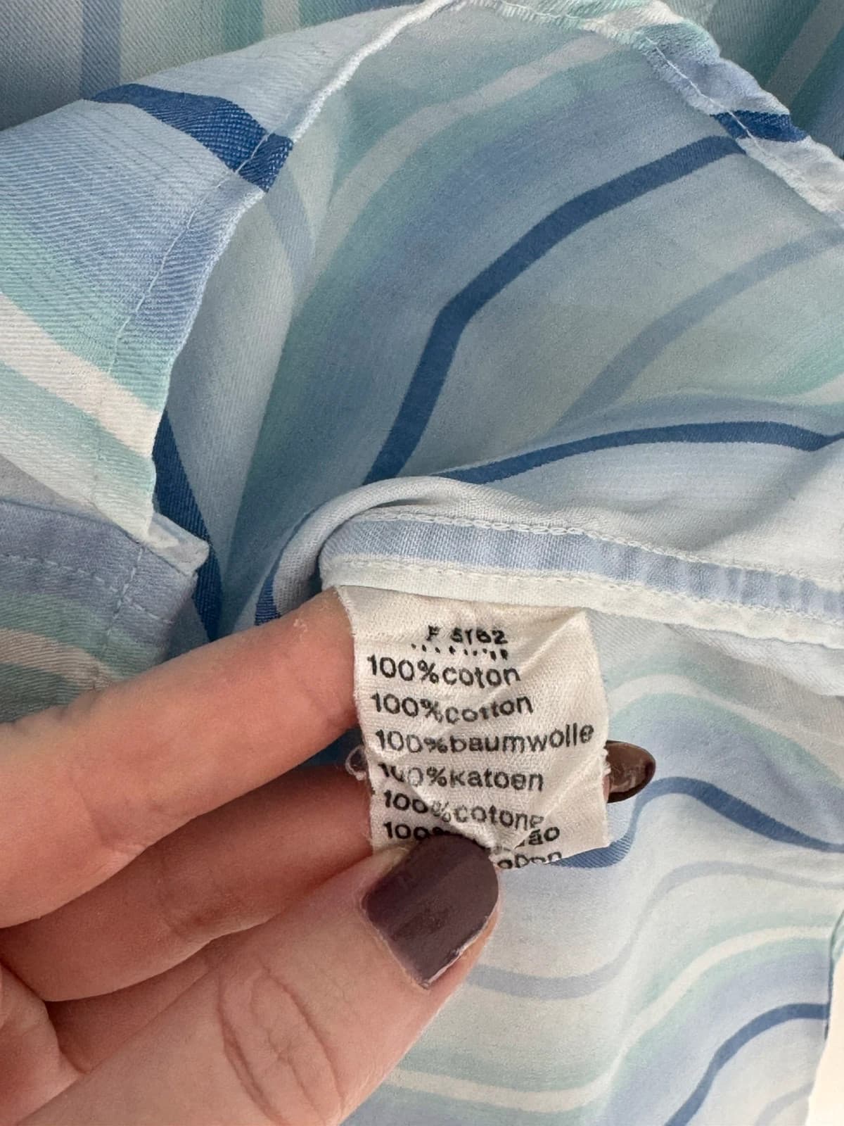 Chemise manches courtes rayée Lacoste bleu pastel taille 38/M - FP260196 - Photo 5/8