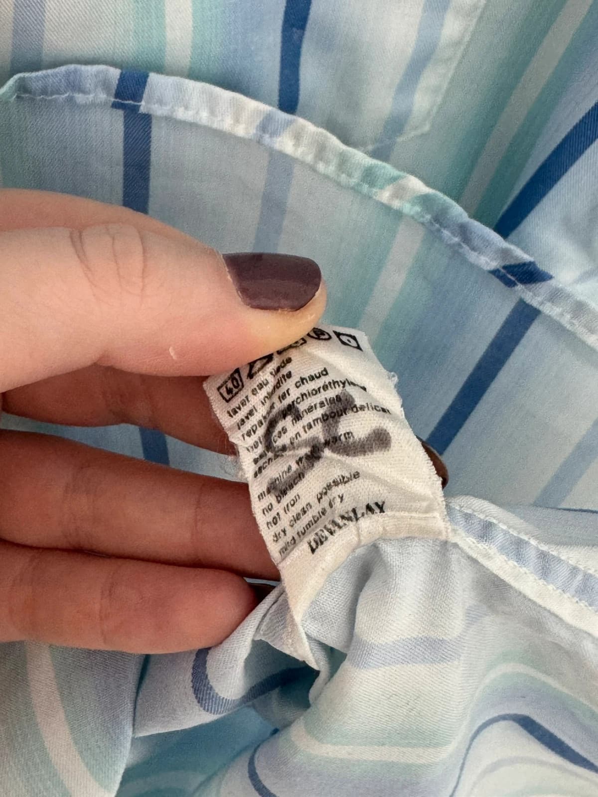Chemise manches courtes rayée Lacoste bleu pastel taille 38/M - FP260196 - Photo 6/8