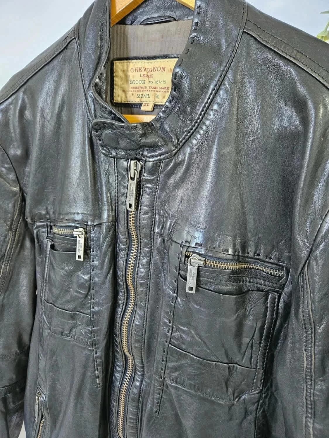Blouson en cuir Chevignon taille XL - Photo 4/13