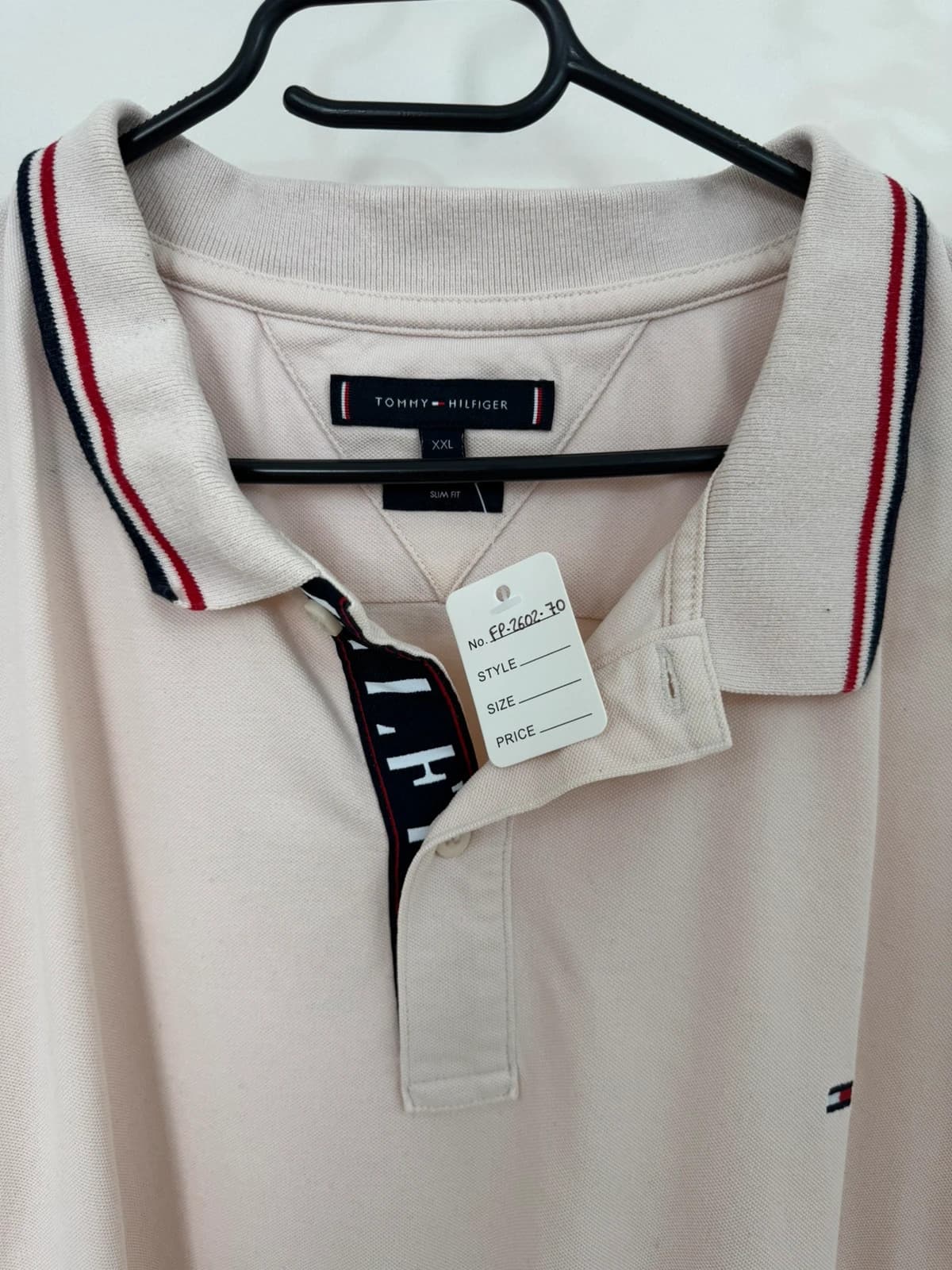 Polo slim fit Tommy Hilfiger rose pâle taille XXL - FP260270 - Photo 3/6