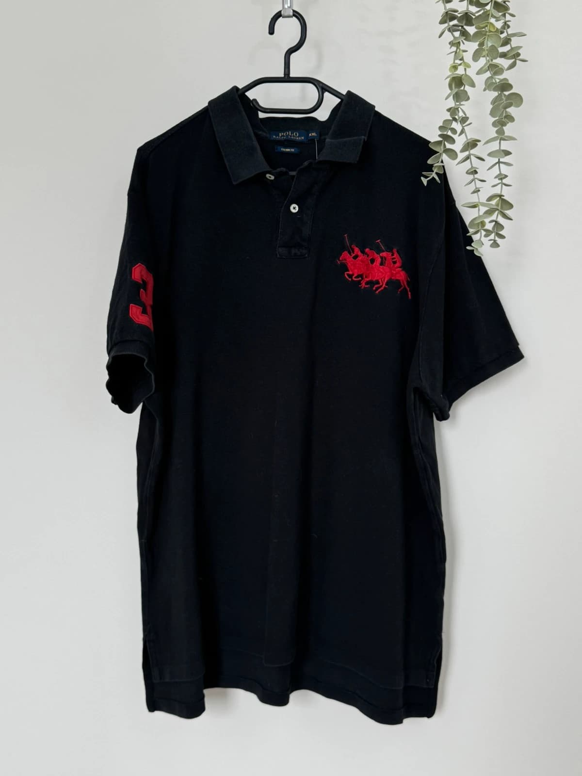 Polo custom fit Ralph Lauren noir logo rouge taille XXL - FP260260 - Photo 2/8
