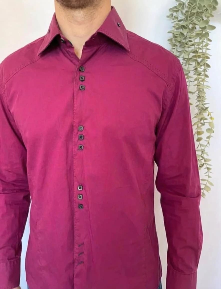 Chemise bordeaux Xoos taille L - Photo 1/6