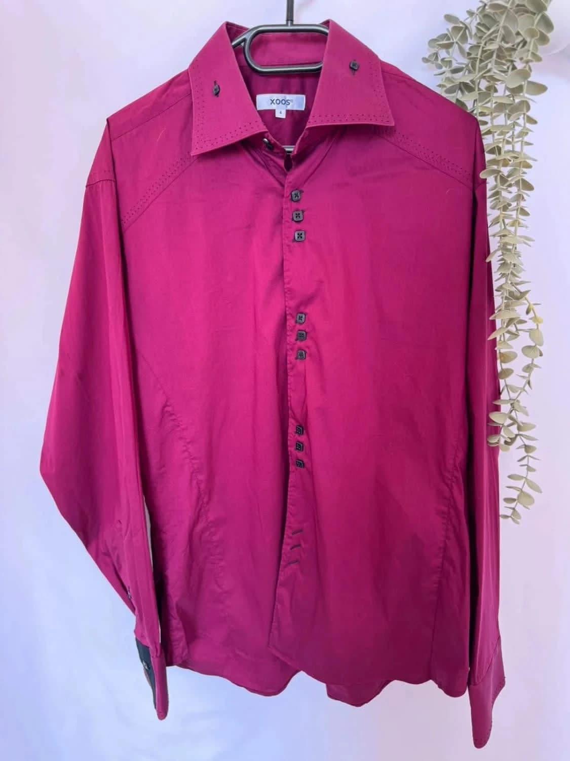 Chemise bordeaux Xoos taille L - Photo 2/6