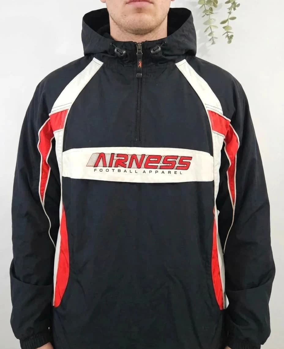 Veste coupe-vent noir Airness vintage - Photo 1/11