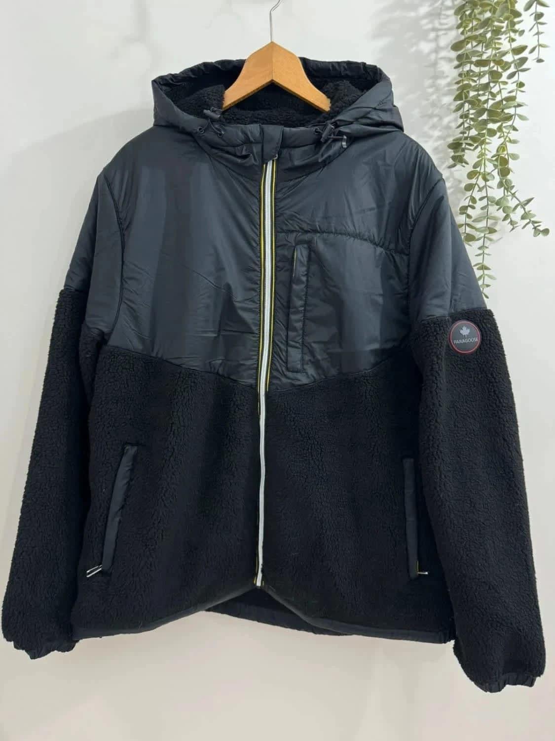 Veste chaude doudoune noire bi-matière polaire full zip Paragoose taille 3XL - Photo 4/11