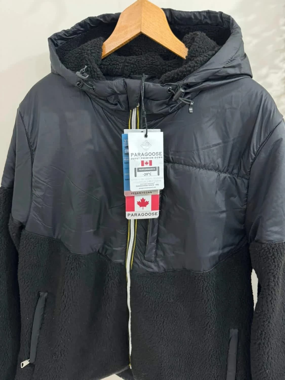 Veste chaude doudoune noire bi-matière polaire full zip Paragoose taille 3XL - Photo 7/11