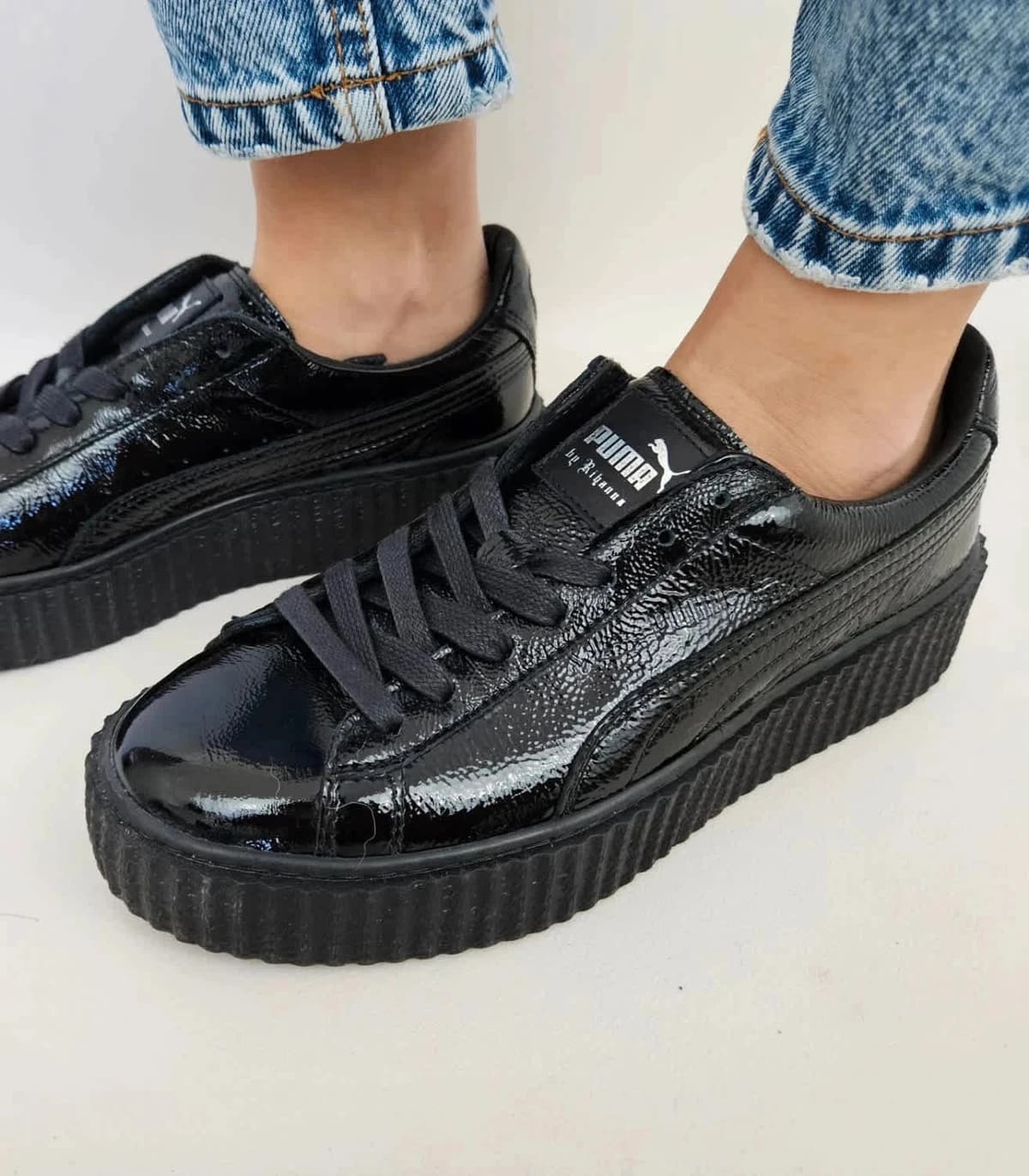 Sneakers Puma x Fenty by Rihanna Creepers noires vernies taille 40.5 - Photo 2/12