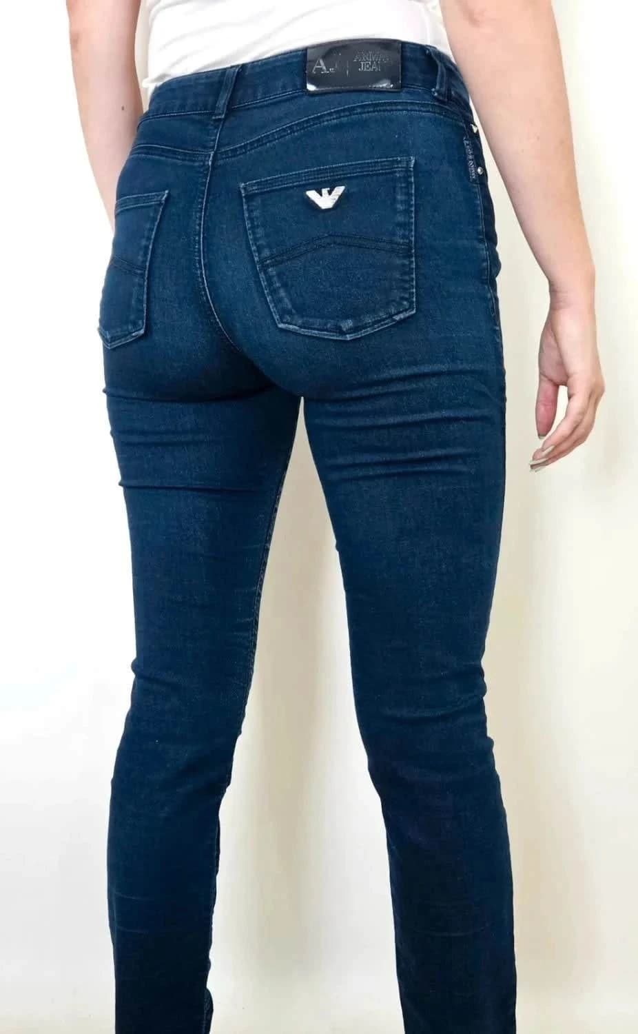 Armani Jeans AJ slim bleu foncé stretch taille 36 - Photo 1/10