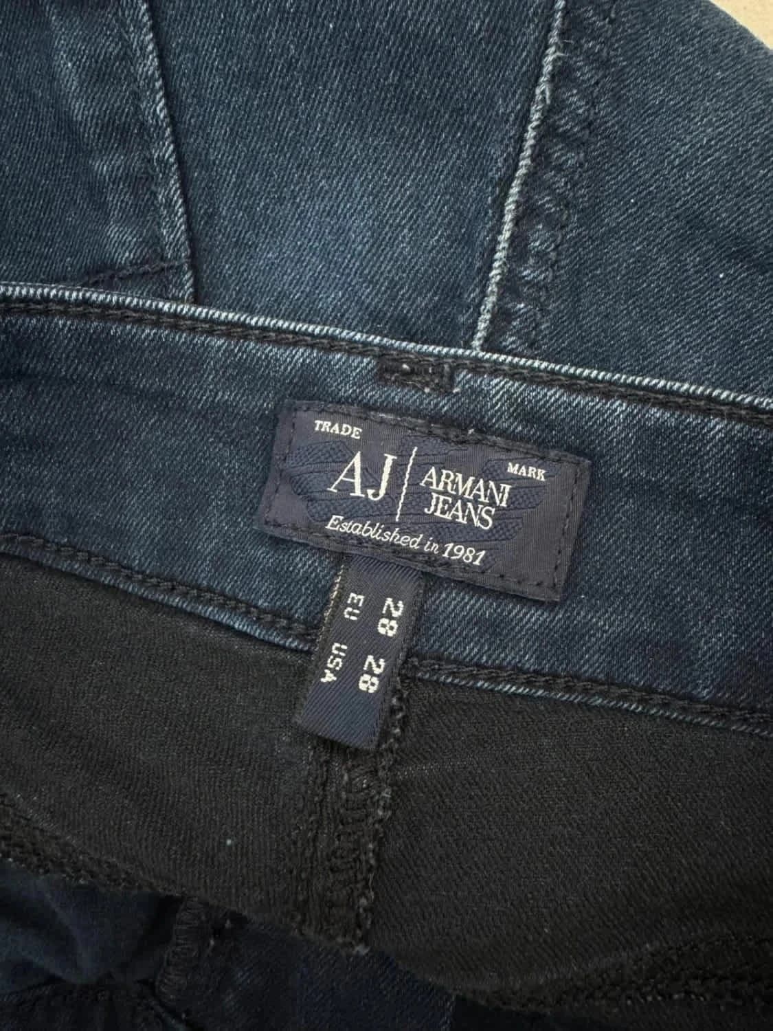 Armani Jeans AJ slim bleu foncé stretch taille 36 - Photo 6/10