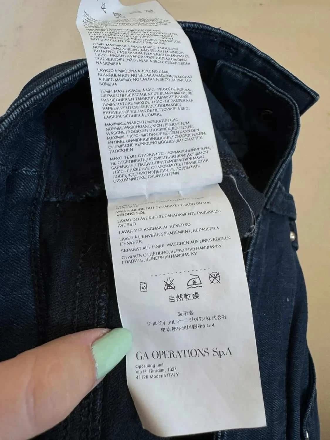 Armani Jeans AJ slim bleu foncé stretch taille 36 - Photo 8/10