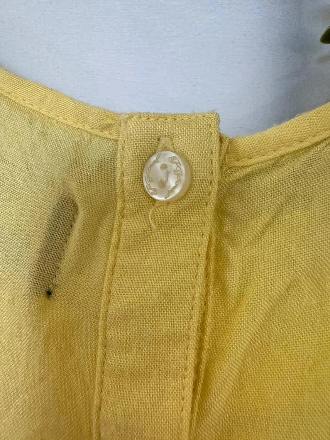 Robe courte jaune pastel Kaporal détails brodés taille S - Photo 5/8