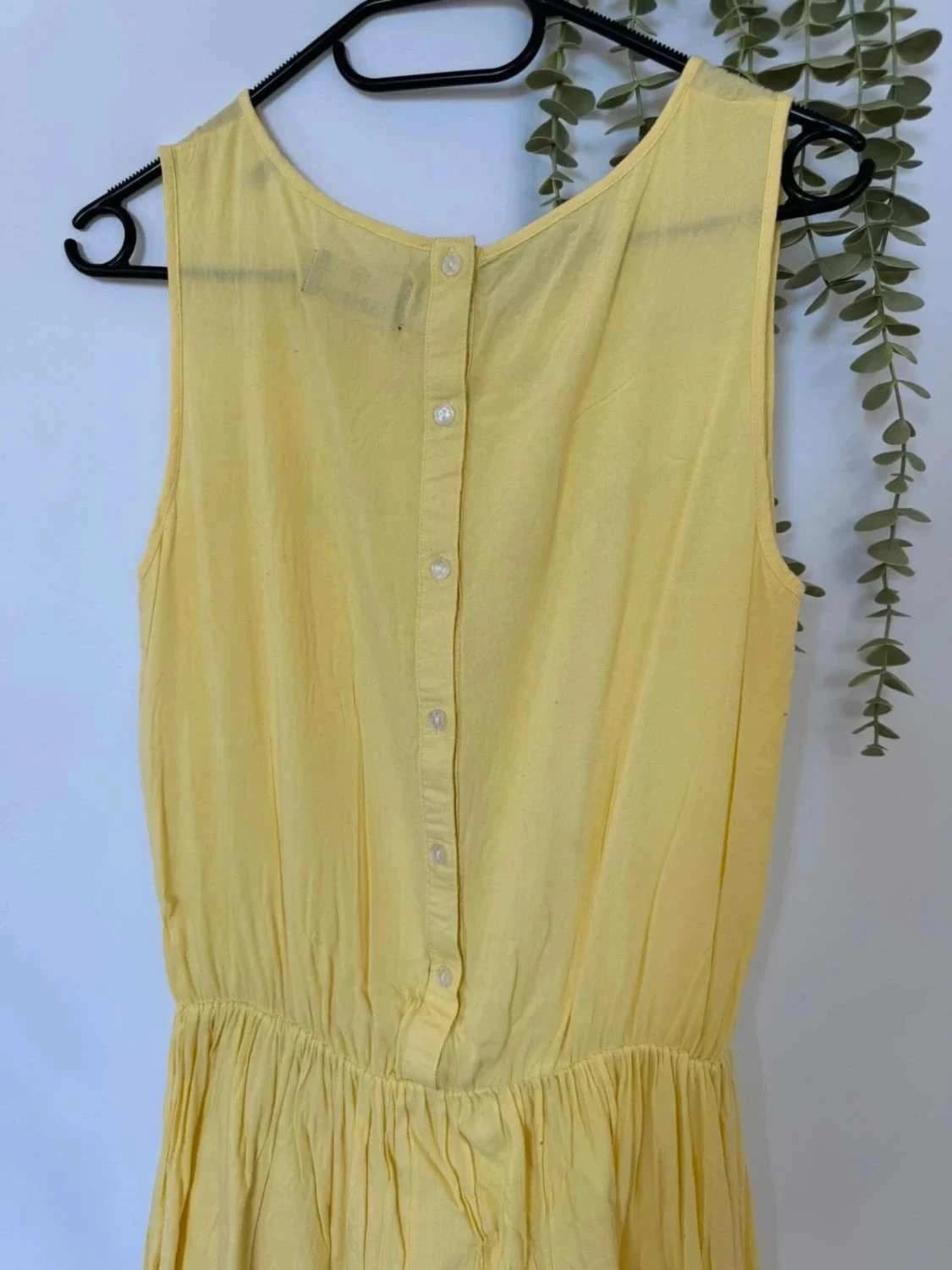 Robe courte jaune pastel Kaporal détails brodés taille S - Photo 6/8