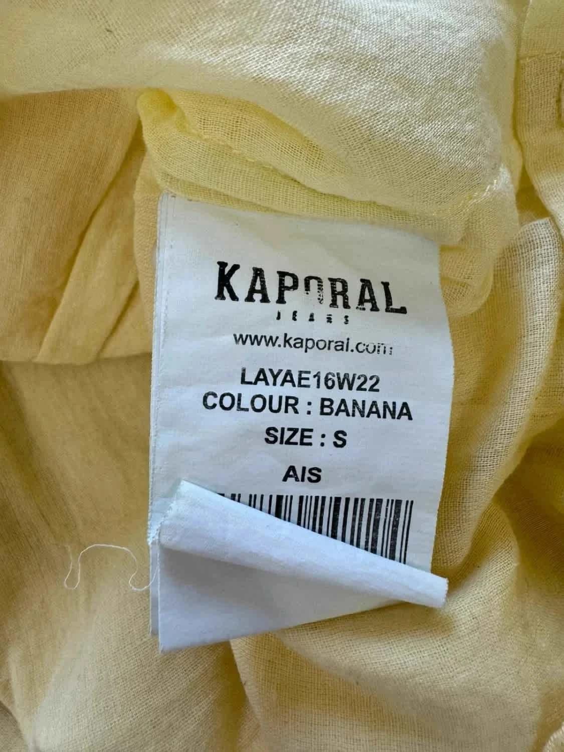 Robe courte jaune pastel Kaporal détails brodés taille S - Photo 7/8