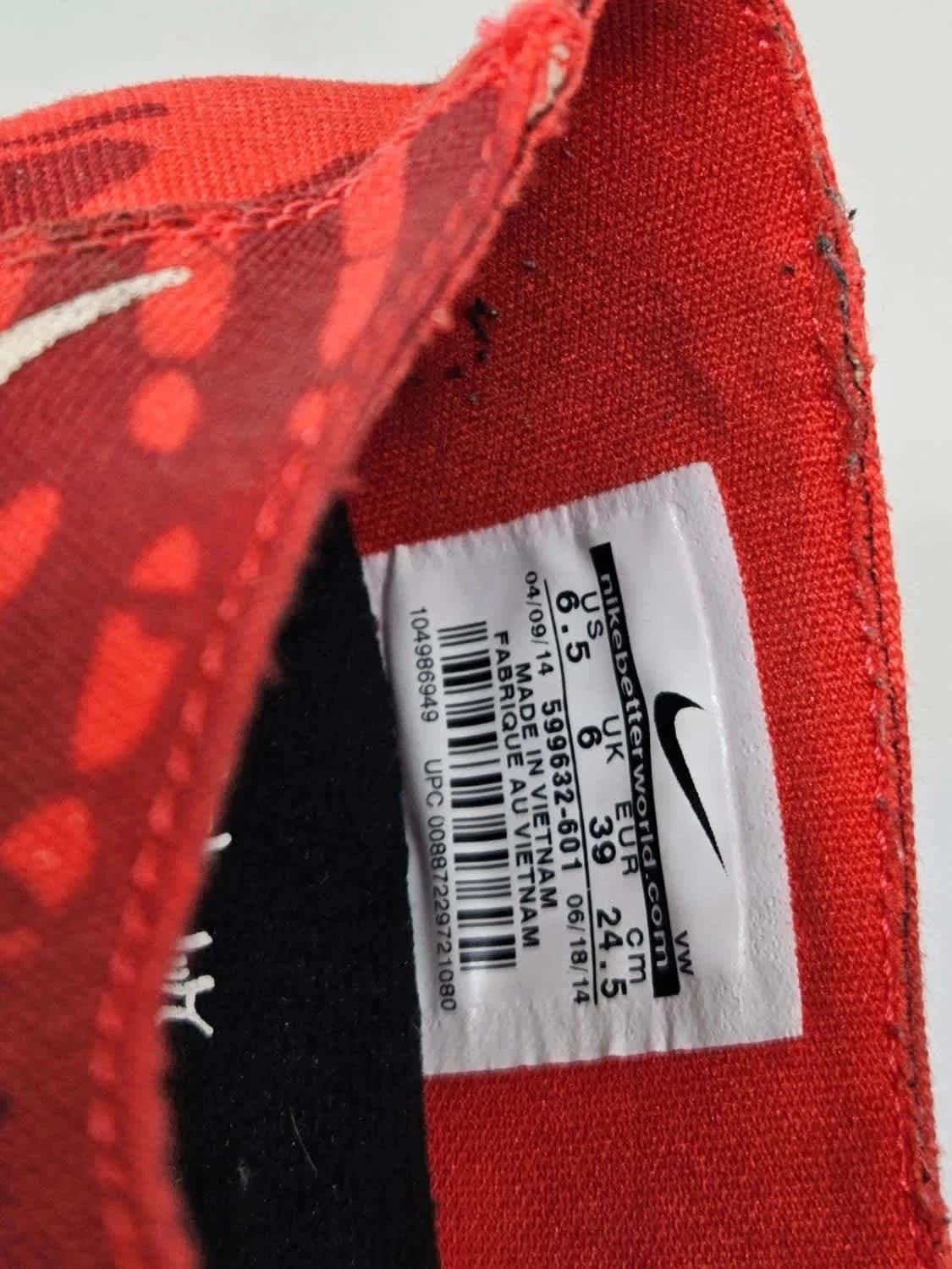 Nike SB rouge taille 39 - Photo 5/6