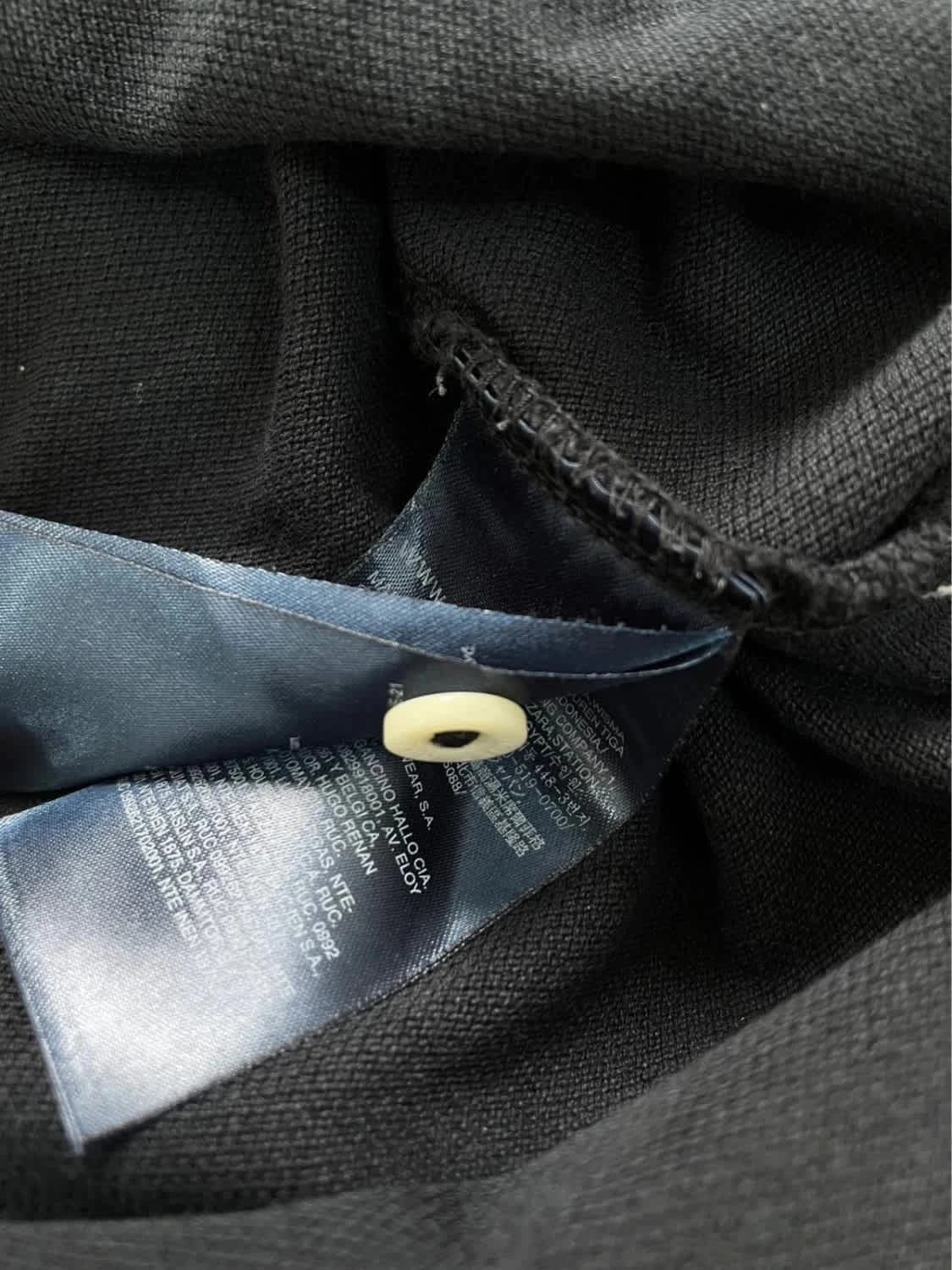 Polo noir Tommy Hilfiger logo brodé taille M - Photo 6/6