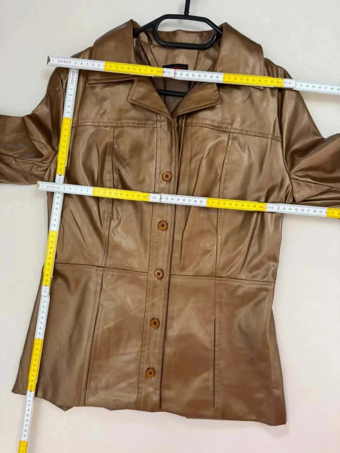 Veste dorée simili cuir taille 40 - Photo 2/8
