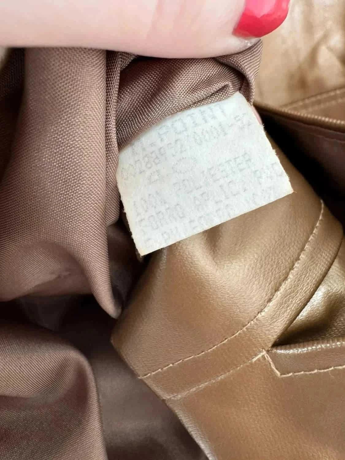 Veste dorée simili cuir taille 40 - Photo 7/8