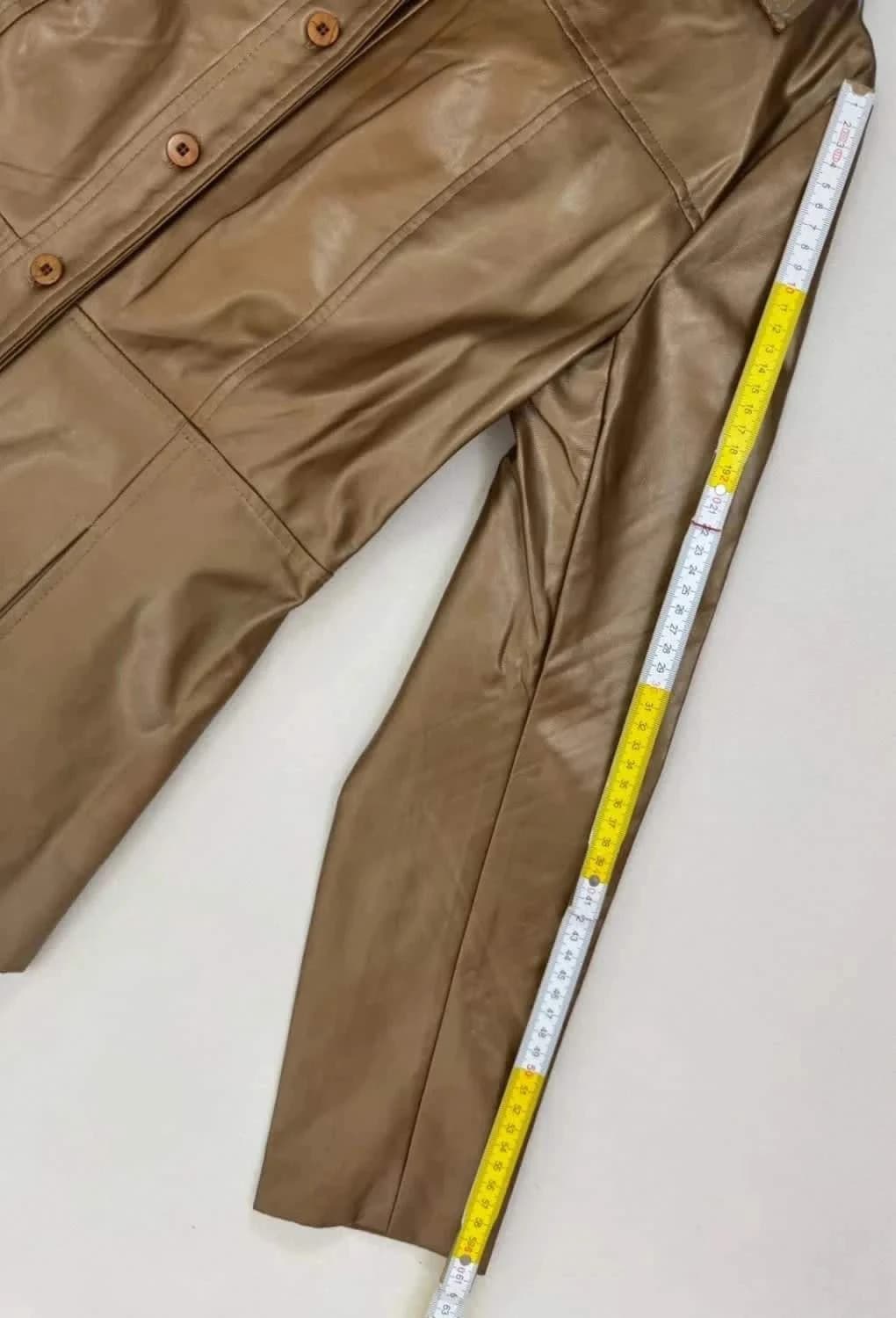 Veste dorée simili cuir taille 40 - Photo 3/8