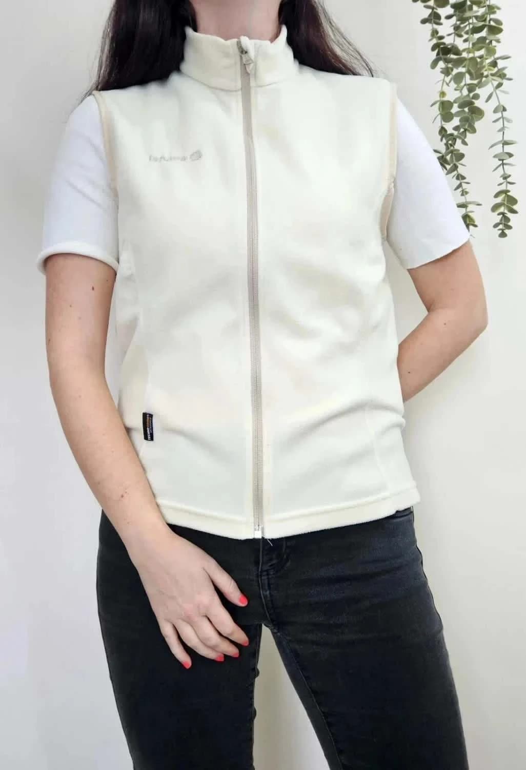 Veste polaire crème sans manches Lafuma warm logo brodé taille M - Photo 1/6