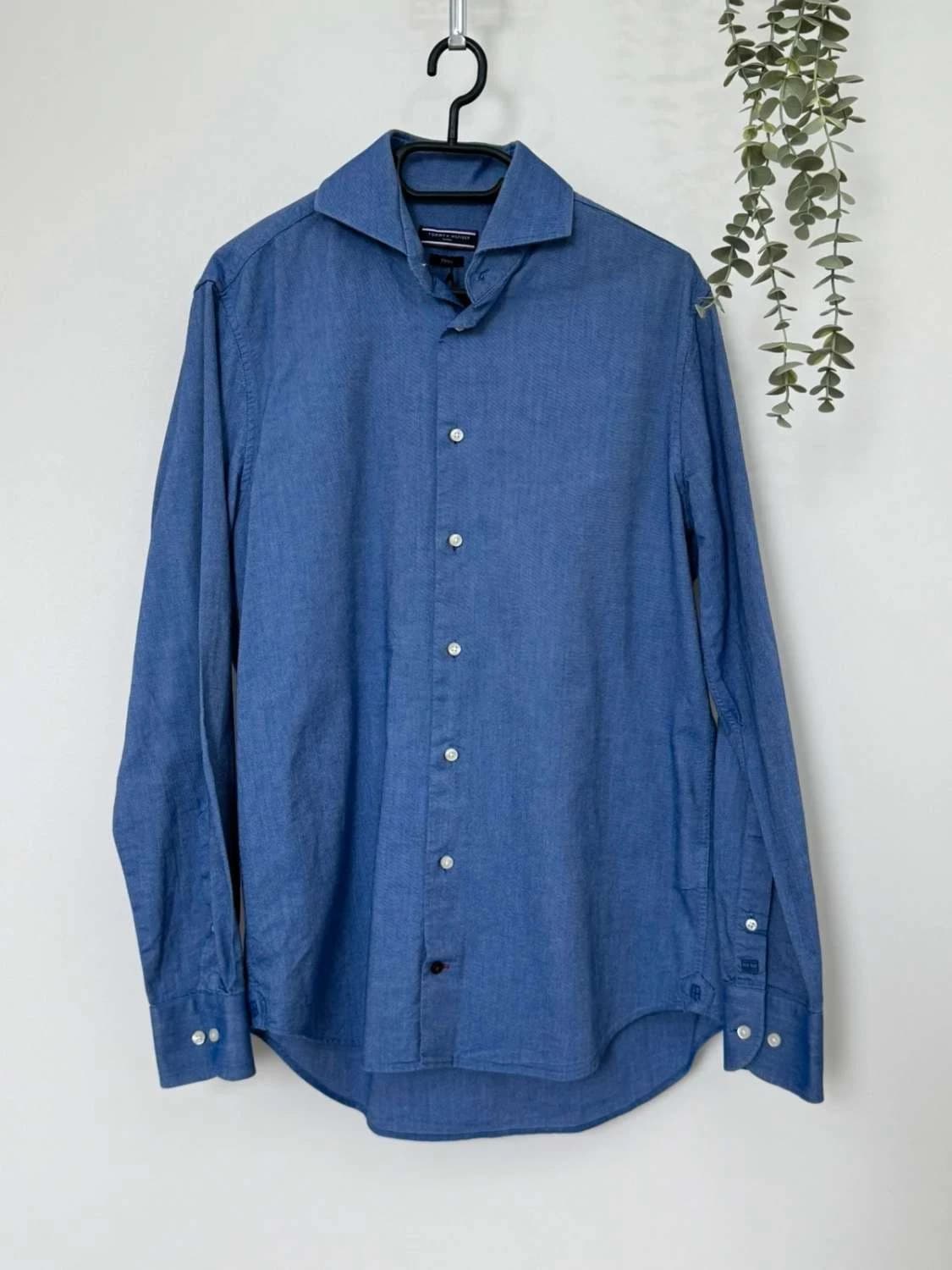 Chemise coton Tommy Hilfiger fitted bleu taille 38 - FP260129 - Photo 2/8