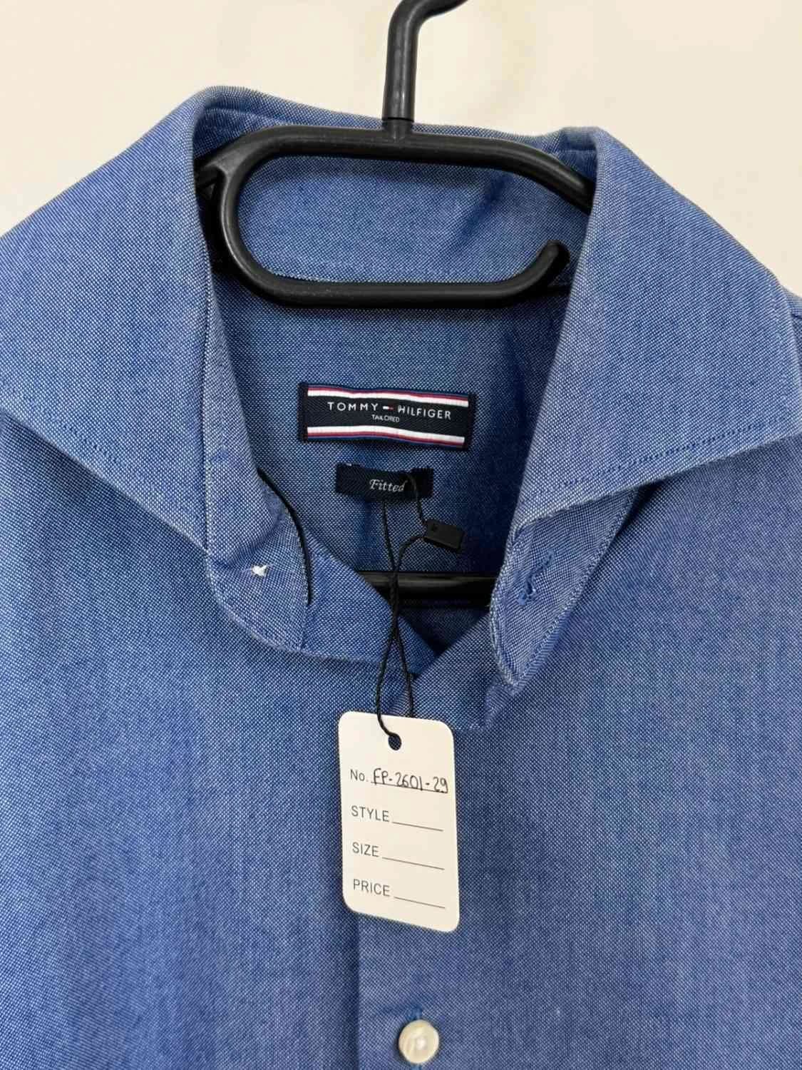 Chemise coton Tommy Hilfiger fitted bleu taille 38 - FP260129 - Photo 4/8