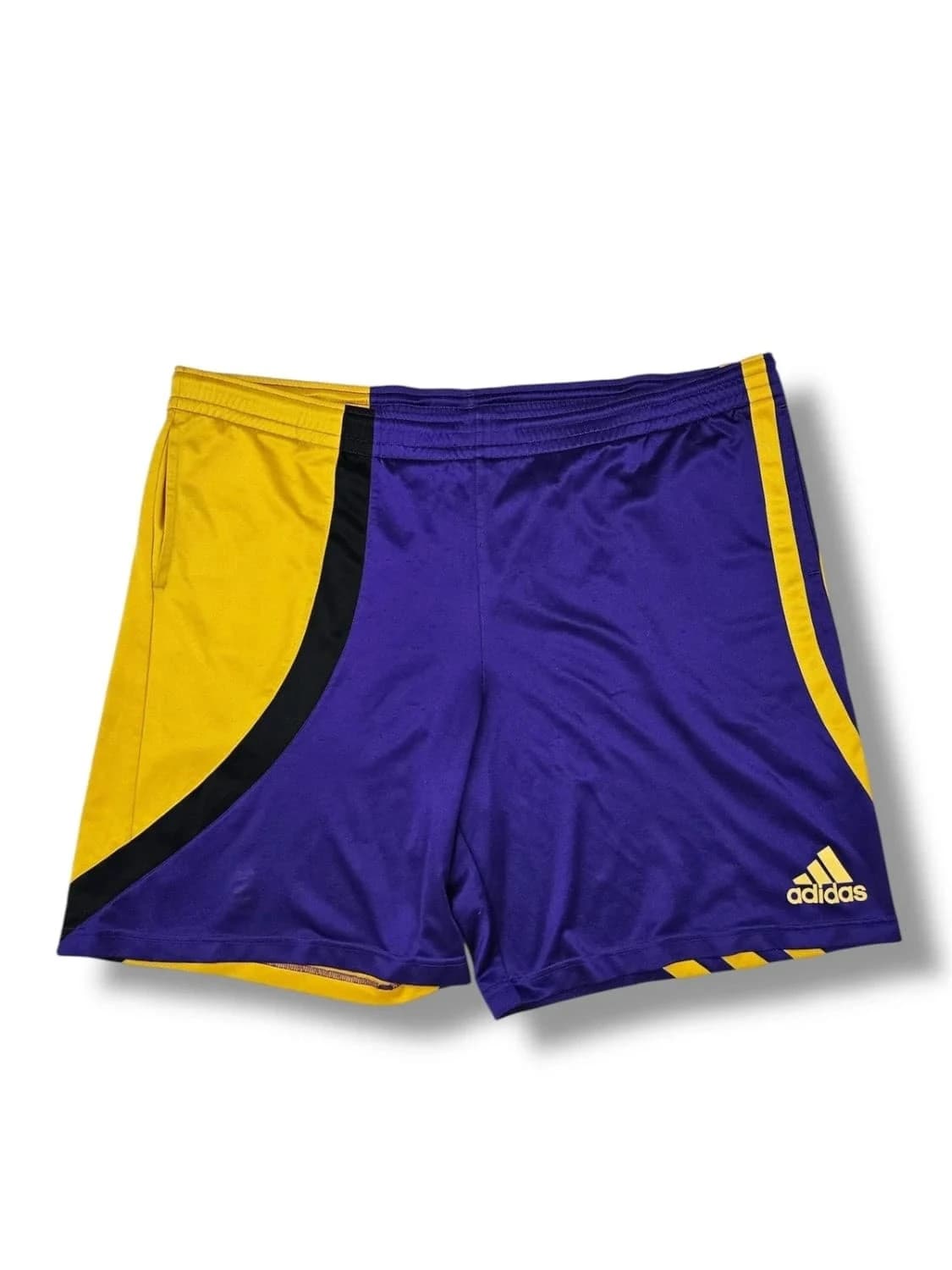 Short Adidas Los Angeles Lakers NBA violet et jaune - Photo 2/11