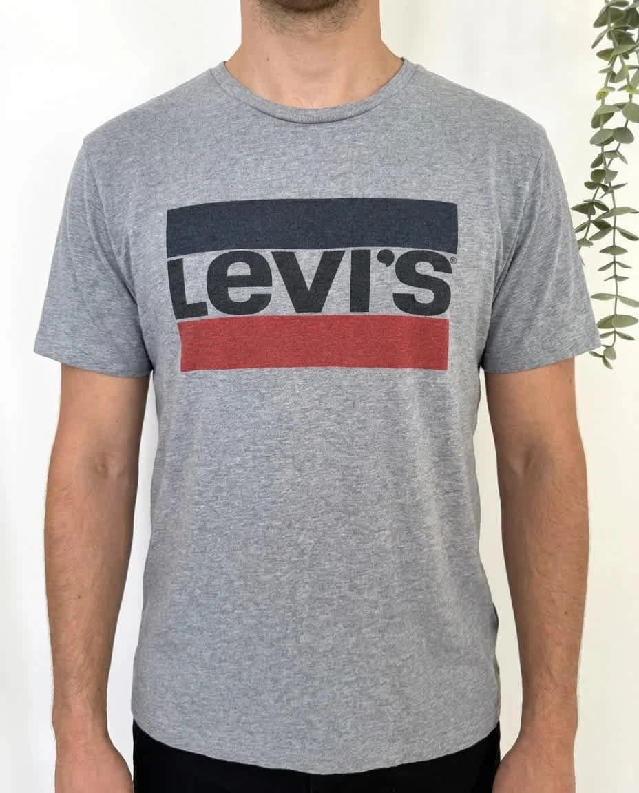 T-shirt coton Levi’s gris chiné logo imprimé taille M - FP2512180 - Photo 1/8