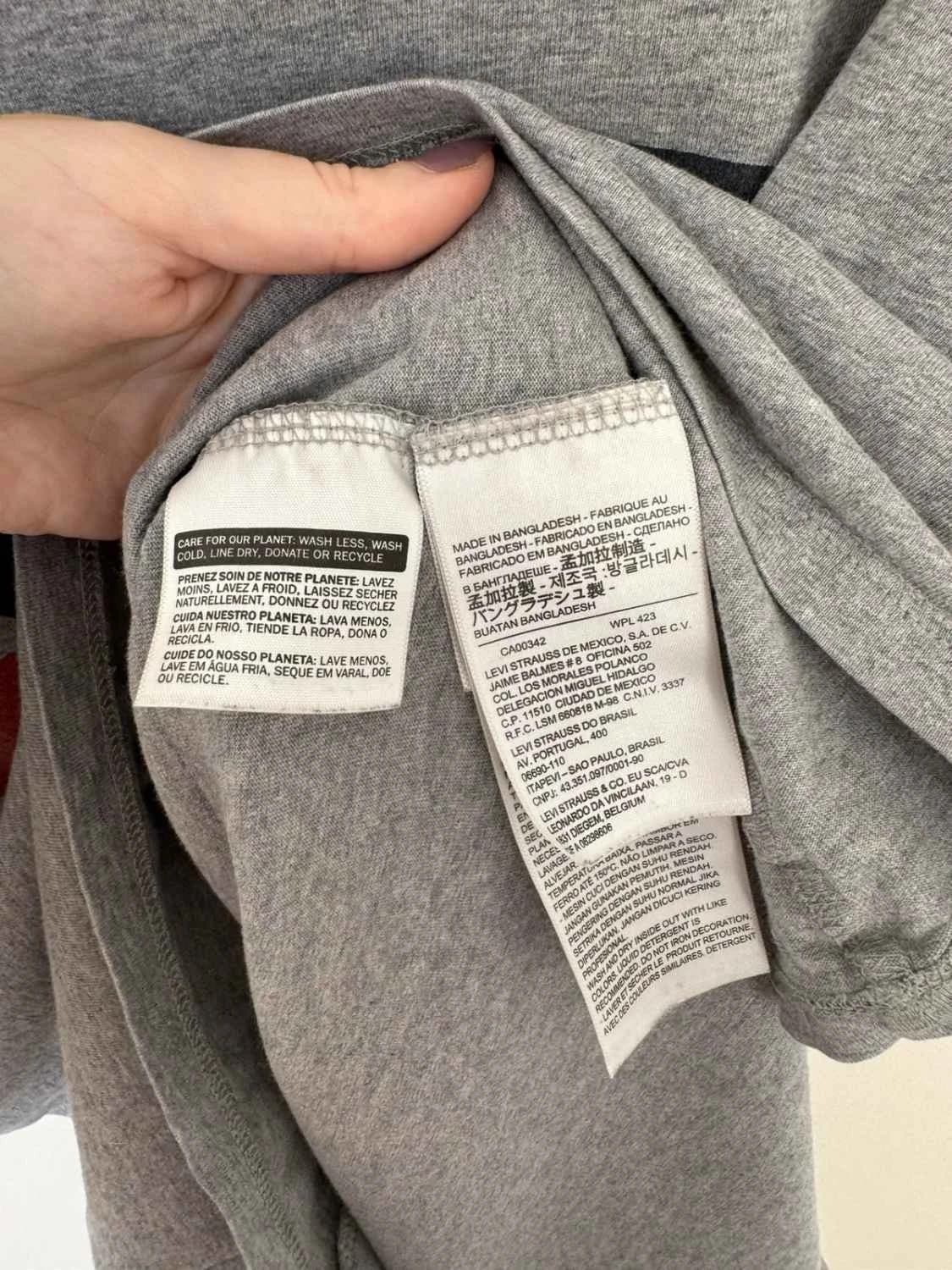 T-shirt coton Levi’s gris chiné logo imprimé taille M - FP2512180 - Photo 7/8