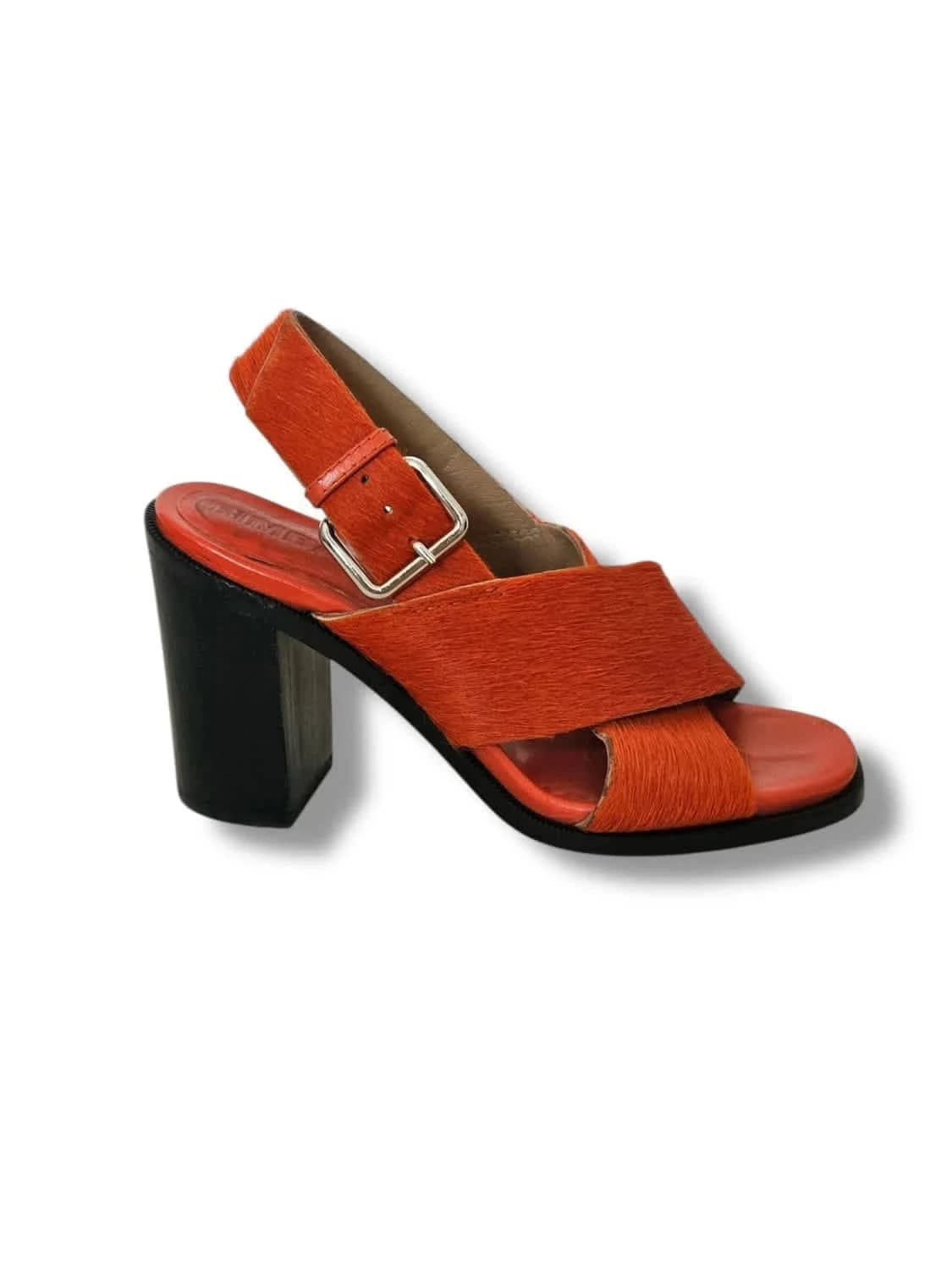 Sandales à talons Bimba Y Lola poils oranges taille 36 - Photo 1/8