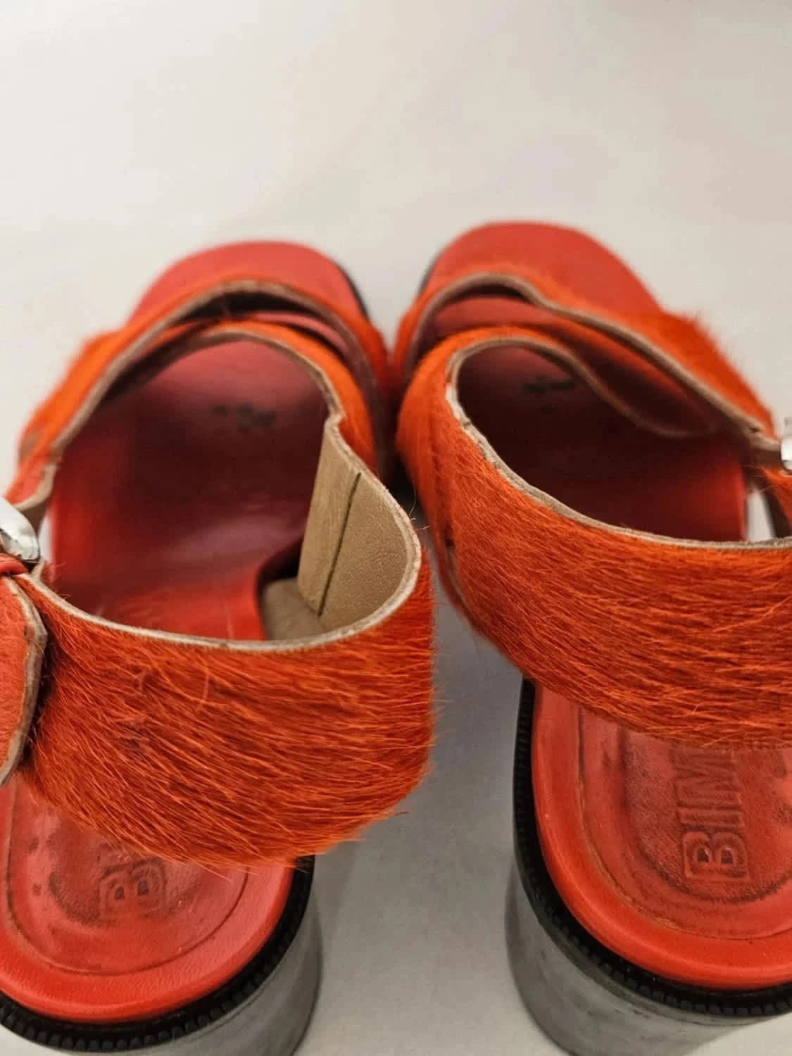 Sandales à talons Bimba Y Lola poils oranges taille 36 - Photo 6/8