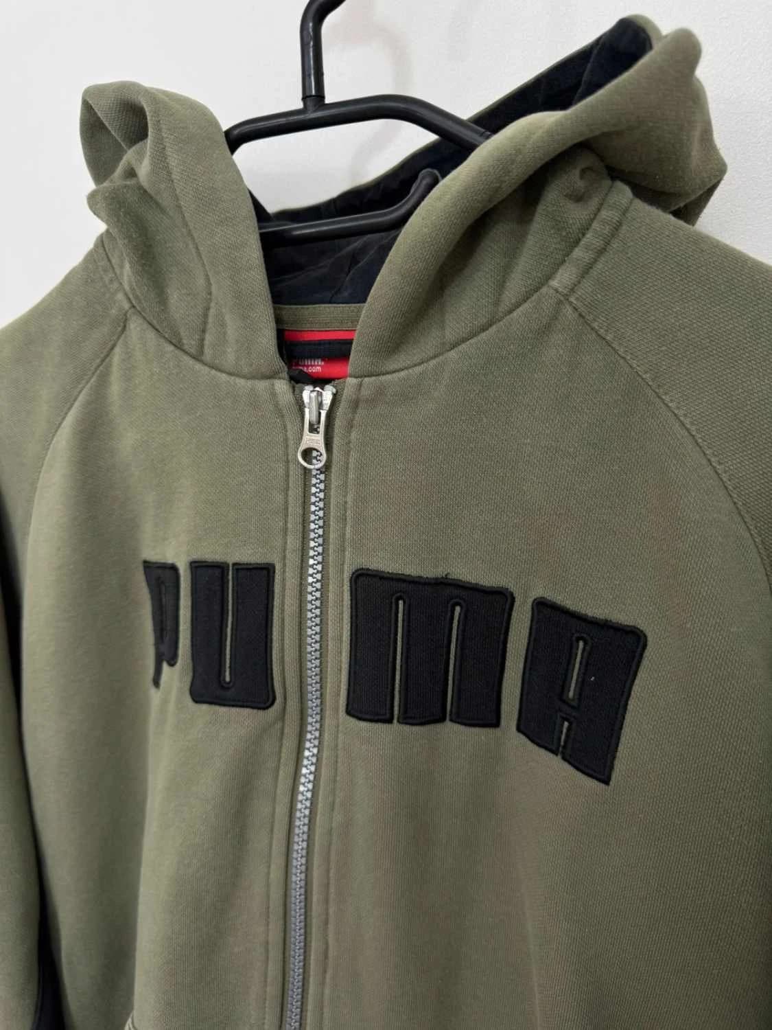 Sweat zippé à capuche veste Puma kaki logo brodé taille M - FP251287 - Photo 3/11