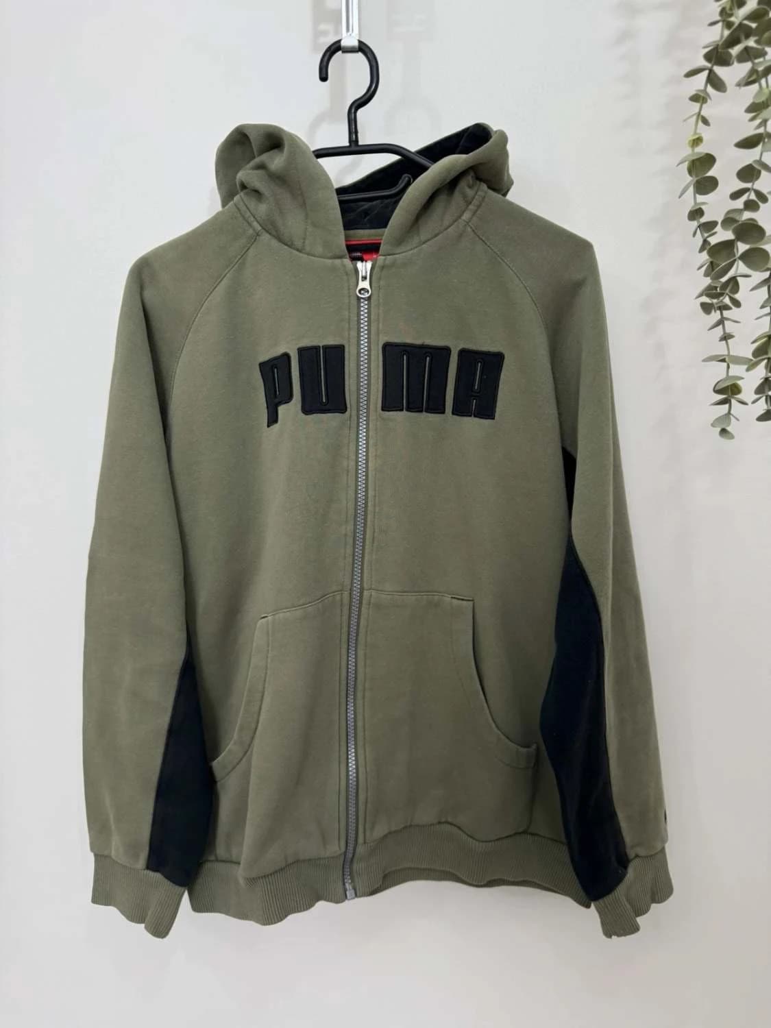 Sweat zippé à capuche veste Puma kaki logo brodé taille M - FP251287 - Photo 2/11