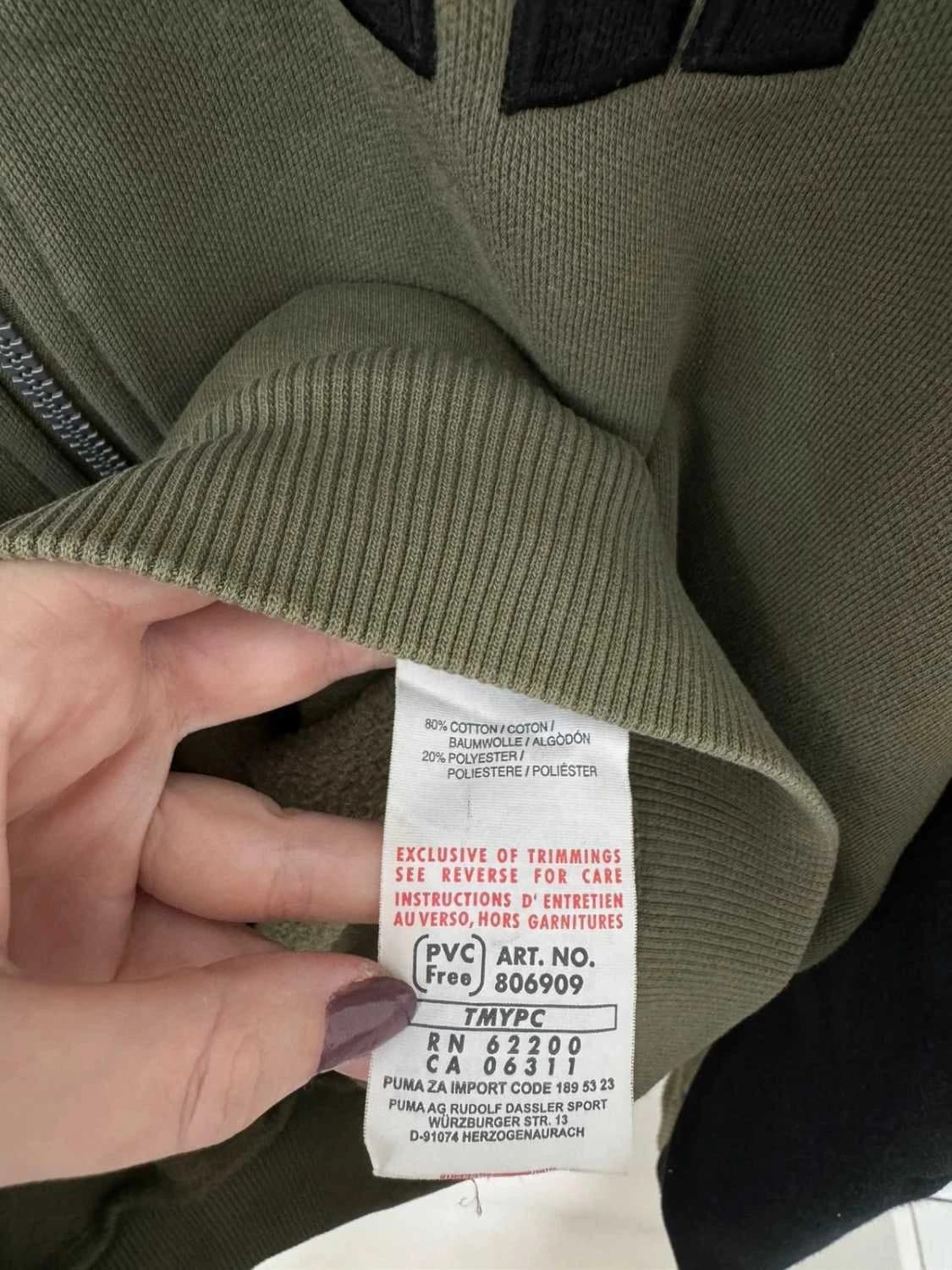 Sweat zippé à capuche veste Puma kaki logo brodé taille M - FP251287 - Photo 8/11