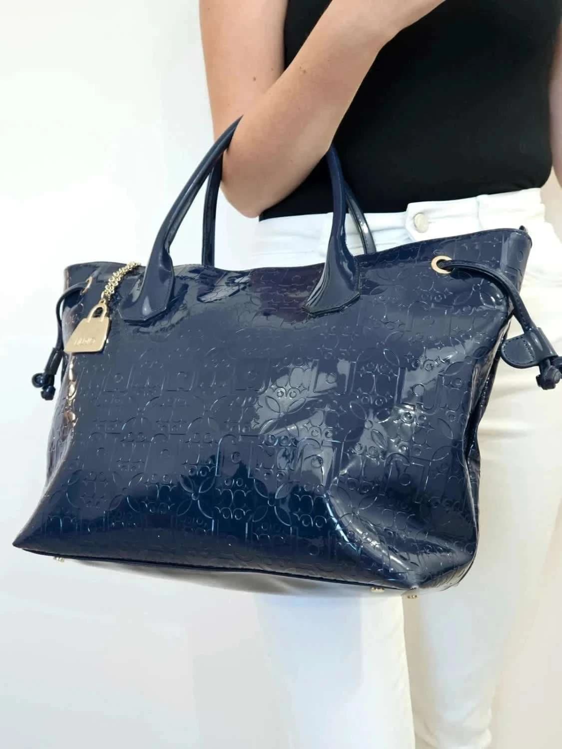 Sac à main cabas Liu Jo bleu vernis - Photo 1/13