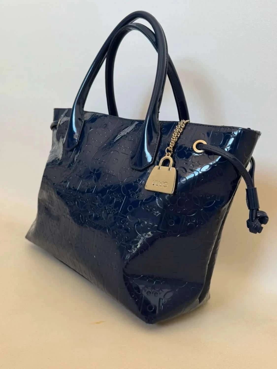 Sac à main cabas Liu Jo bleu vernis - Photo 8/13