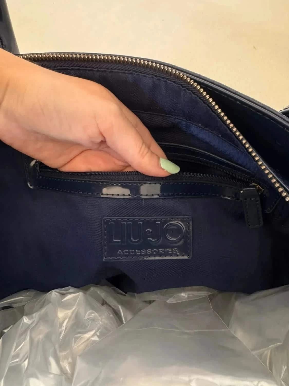Sac à main cabas Liu Jo bleu vernis - Photo 12/13