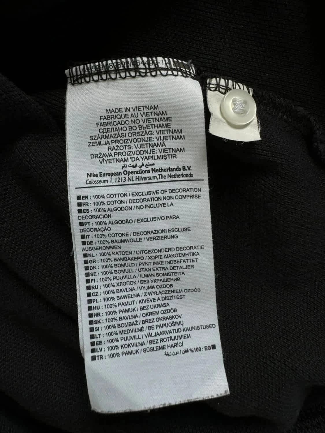 Polo noir Nike logo brodé PSG 1970 taille M - Photo 6/8